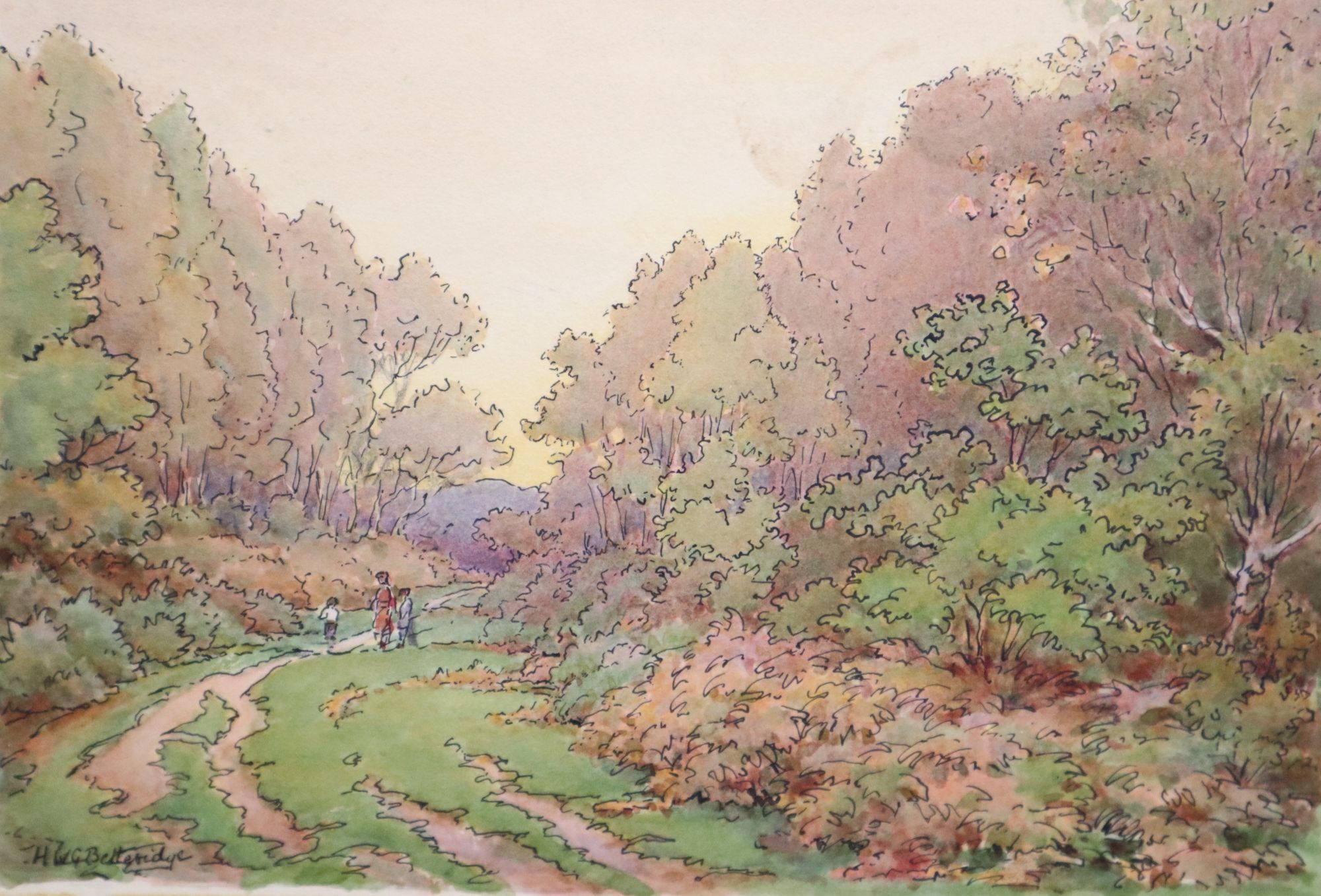 H. W. G. Betteridge (19th/20th century), five unframed watercolour drawings